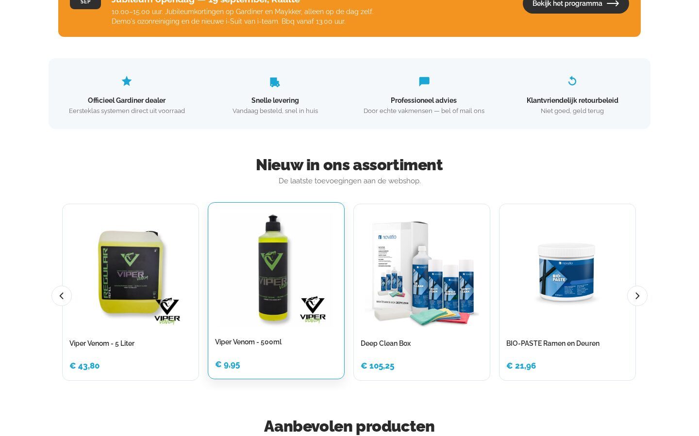 Detail van de website van GoCleaning, gemaakt door Webletica