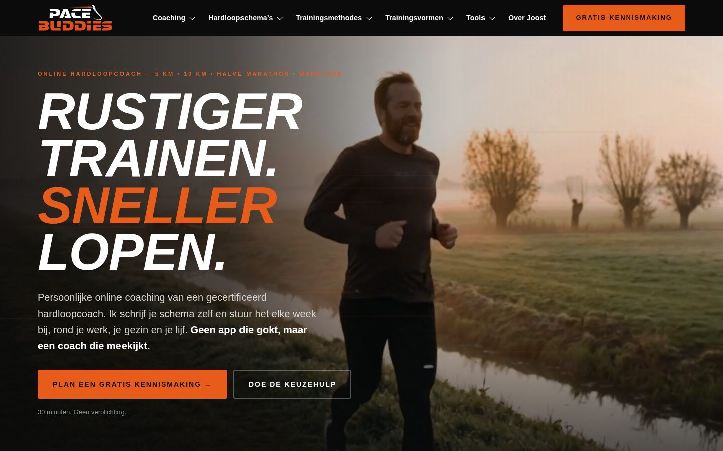 Website van Pace Buddies (.nl), gemaakt door Webletica